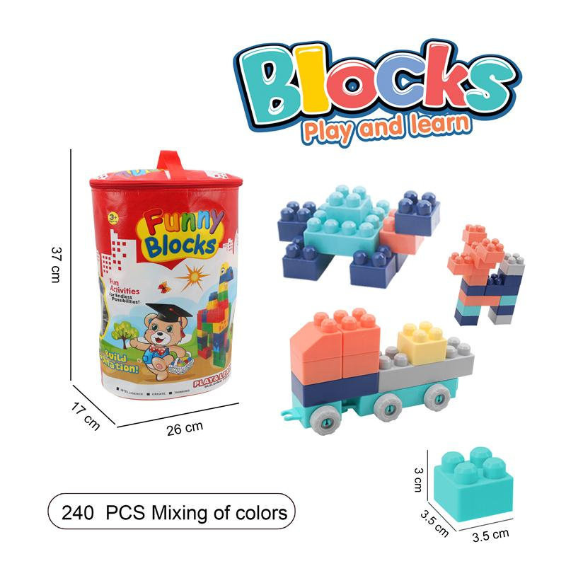Funny Blocks in Bag - 240 PCS | Creative Building Set Funny Blocks in Bag - 240 PCS | Creative Building Set
