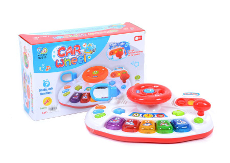 Interactive Baby Car Steering Wheel Toy with Lights & Sounds