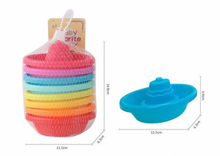 Meshbag Stacking Bath Ships 8 Pieces