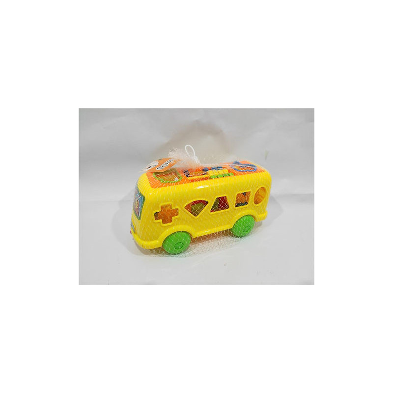 Meshbag Pull Along Bus with Shapes Meshbag Pull Along Bus with Shapes