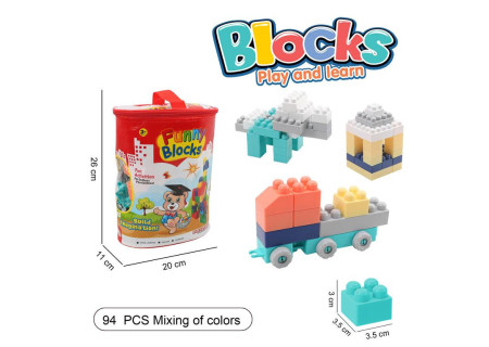 Funny Blocks in Bag 94 Pieces
