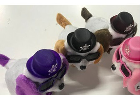 Battery Operated Barking Dog with Sunglasses and Hat