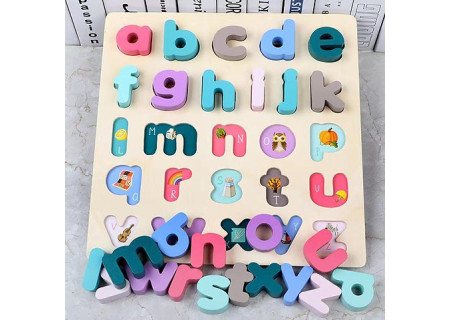 Wooden ABC/123 Puzzle Large