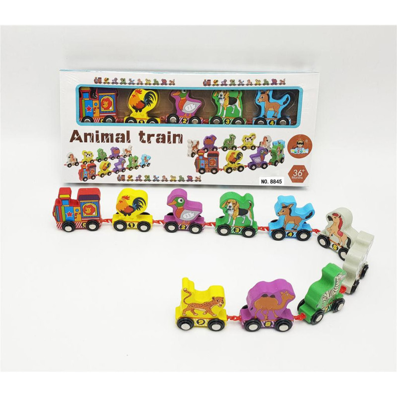 Wooden Animal Train 36 Pieces Wooden Animal Train 36 Pieces