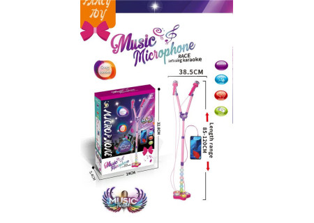Kids Karaoke Microphone with Stand & USB – Music Toy for Singing & Fun