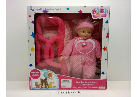 Doll with Carrycot Toy for Role Play