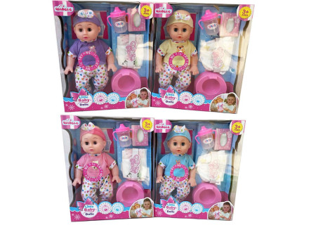 Little Baby Doll with Potty & Nappy Toy Set for Nurturing Play