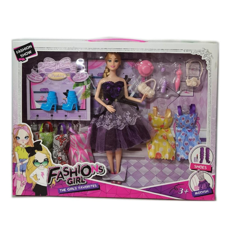 Fashion Girl Doll with Accessories Toy Set for Fashion Play Fashion Girl Doll with Accessories Toy Set for Fashion Play