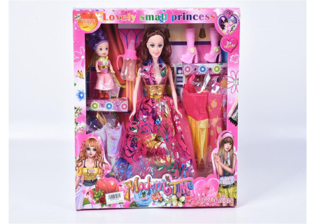 Modern Time Doll with Dresses & Small Doll Toy Set for Fashion Play