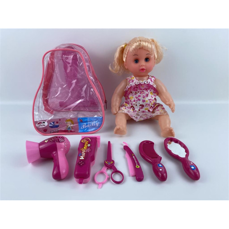 Doll in Backpack with Accessories Toy Set for On-the-Go Play Doll in Backpack with Accessories Toy Set for On-the-Go Play