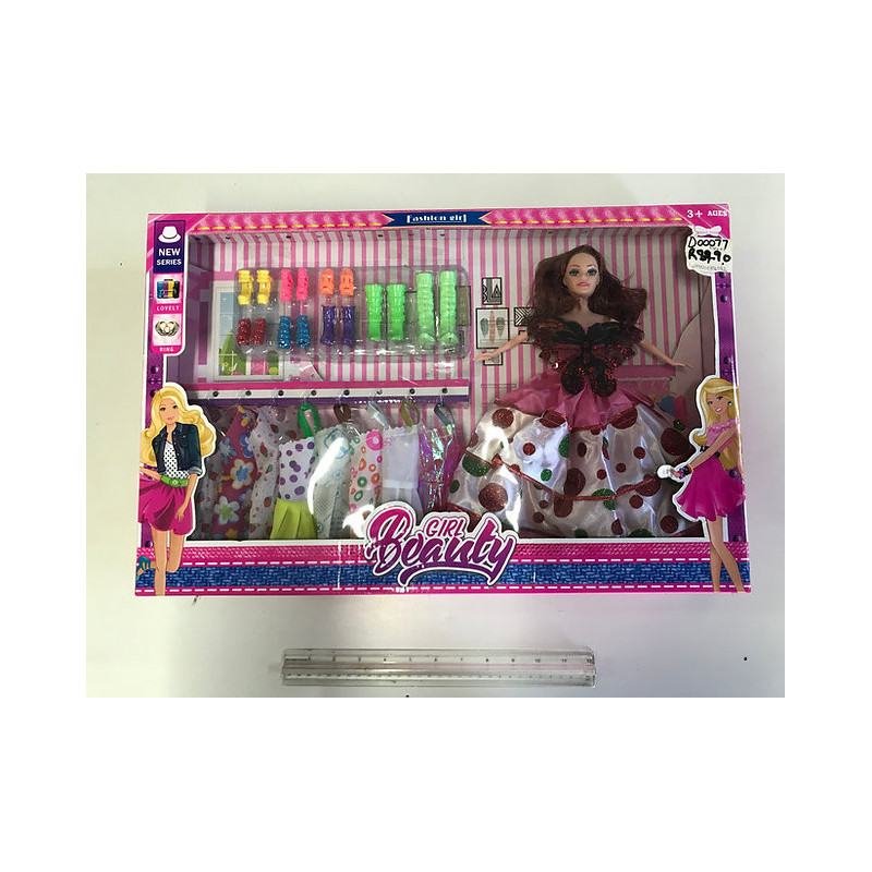 Girl Beauty Doll with Dresses & Shoes Toy Set for Fashion Play Girl Beauty Doll with Dresses & Shoes Toy Set for Fashion Play
