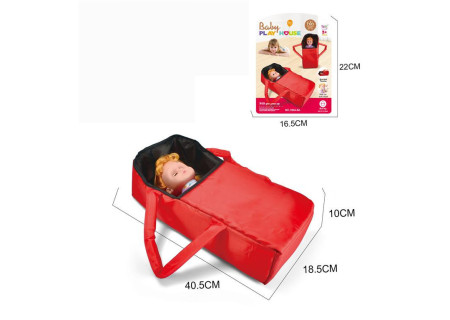Doll in Carry Cot for Role Play