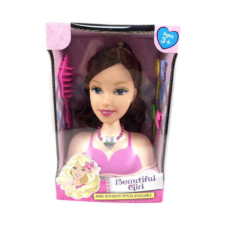 Doll Head with Brush Small for Fashion Play Doll Head with Brush Small for Fashion Play