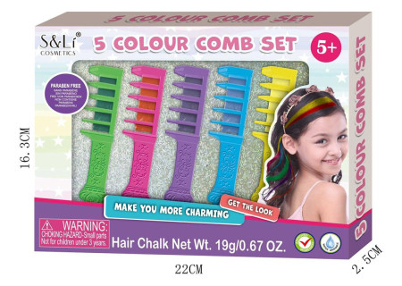 Temporary Hair Chalk Combs – Colorful Hair Dye for Parties & Cosplay
