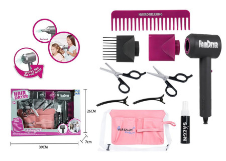 Battery Operated Kids Hairdresser Play Set – Toy Salon Kit for Pretend