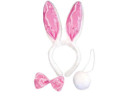 Bunny Ears, Tail, & Bow Tie Set for Playful Dress-Up
