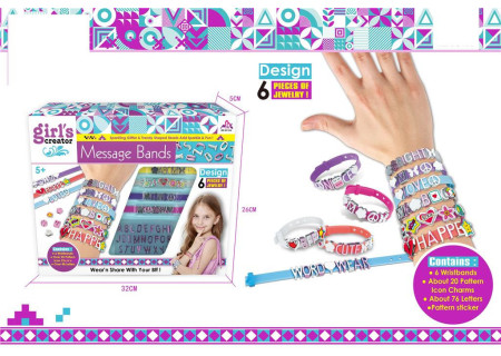 Message Bracelets 12 Pack for Creative Play
