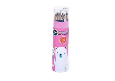 24 Piece Pencil Crayons & Sharpener