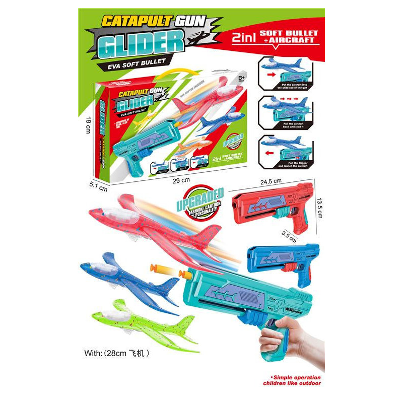 Gun Glider Plane Shooter with EVA Bullets Gun Glider Plane Shooter with EVA Bullets