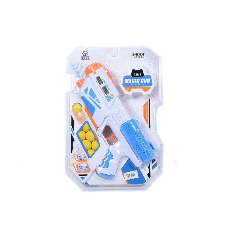 Magic 2 in 1 Gun 35cm for Water & Bullet Play Magic 2 in 1 Gun 35cm for Water & Bullet Play