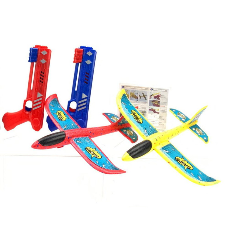 Pbh 2-Piece EVA Foam Plane Launcher Gun Set for Kids – Fun Outdoor Gli Pbh 2-Piece EVA Foam Plane Launcher Gun Set for Kids – Fun Outdoor Gli