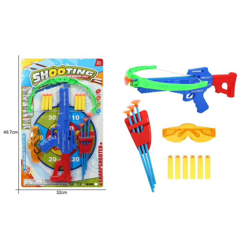 Crossbow Gun with Glasses & Bullets for Safe Play Crossbow Gun with Glasses & Bullets for Safe Play