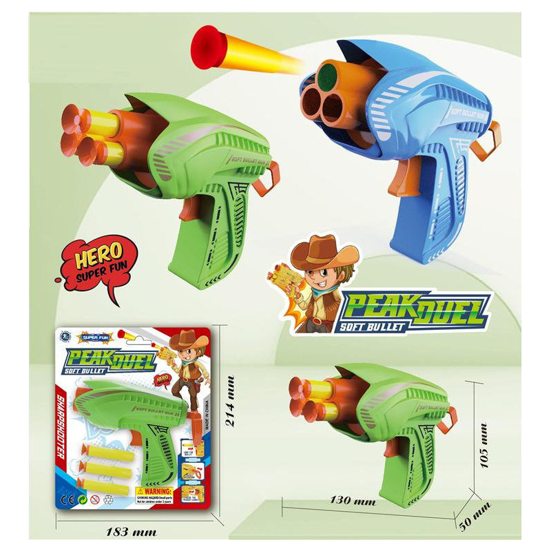 Dual EVA Soft Bullet Gun for Target Practice Dual EVA Soft Bullet Gun for Target Practice