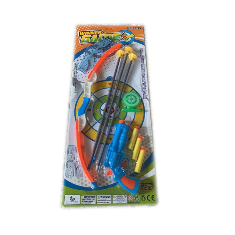 Archery & Soft Bullet Gun Set with Target