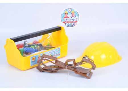 Kids Tool Set with Helmet – 32cm | Pretend Play Construction Toy