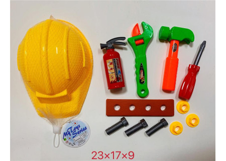 Helmet with Tools Set for Construction Play