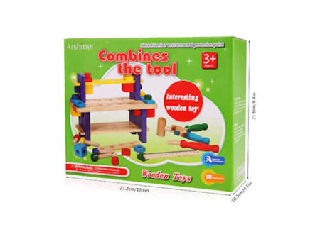 Wooden Tool Set for Creative and Educational Play