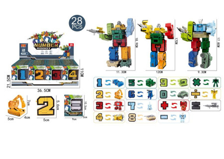 Numbered Robots 28 Pack for Creative Play