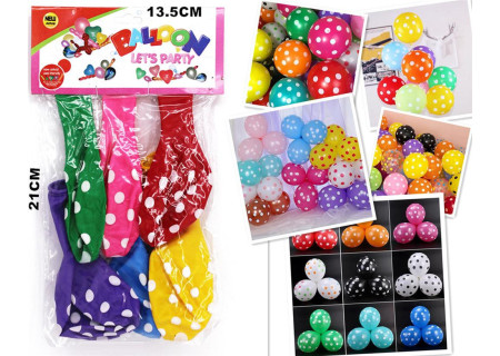 "Let's Party" Dot to Dot Balloons 6pcs