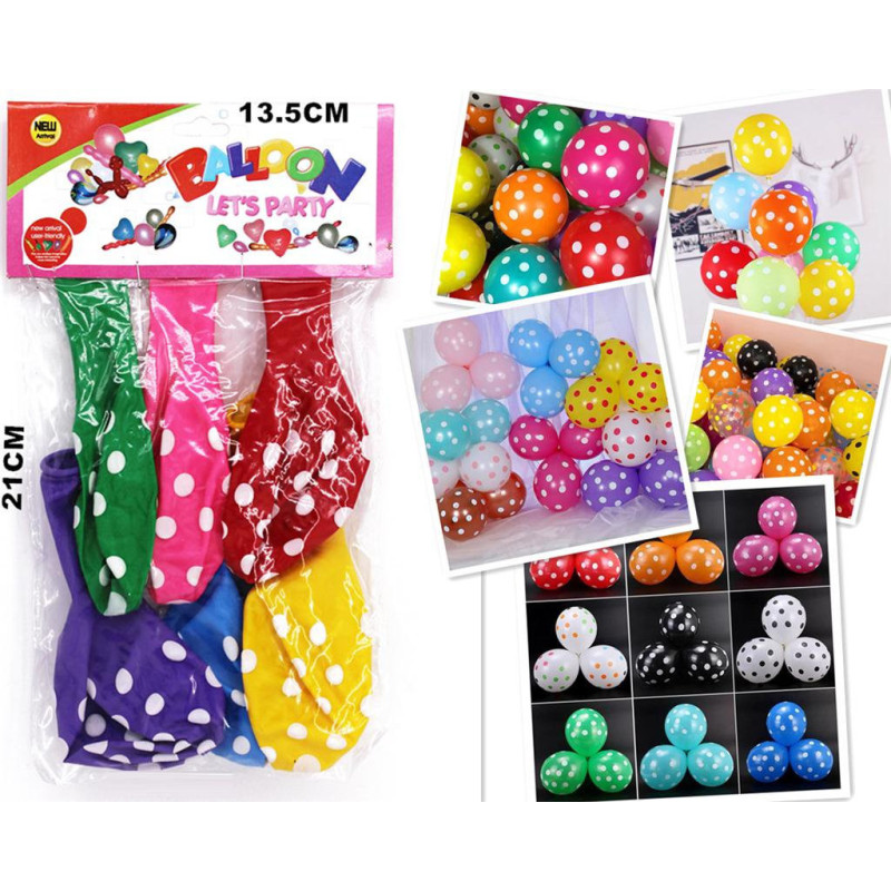 "Let's Party" Dot to Dot Balloons 6pcs "Let's Party" Dot to Dot Balloons 6pcs
