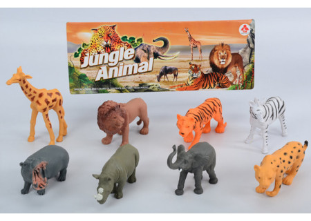 Jungle/Wild Animals Toy Set 8/Pkt for Adventure Play
