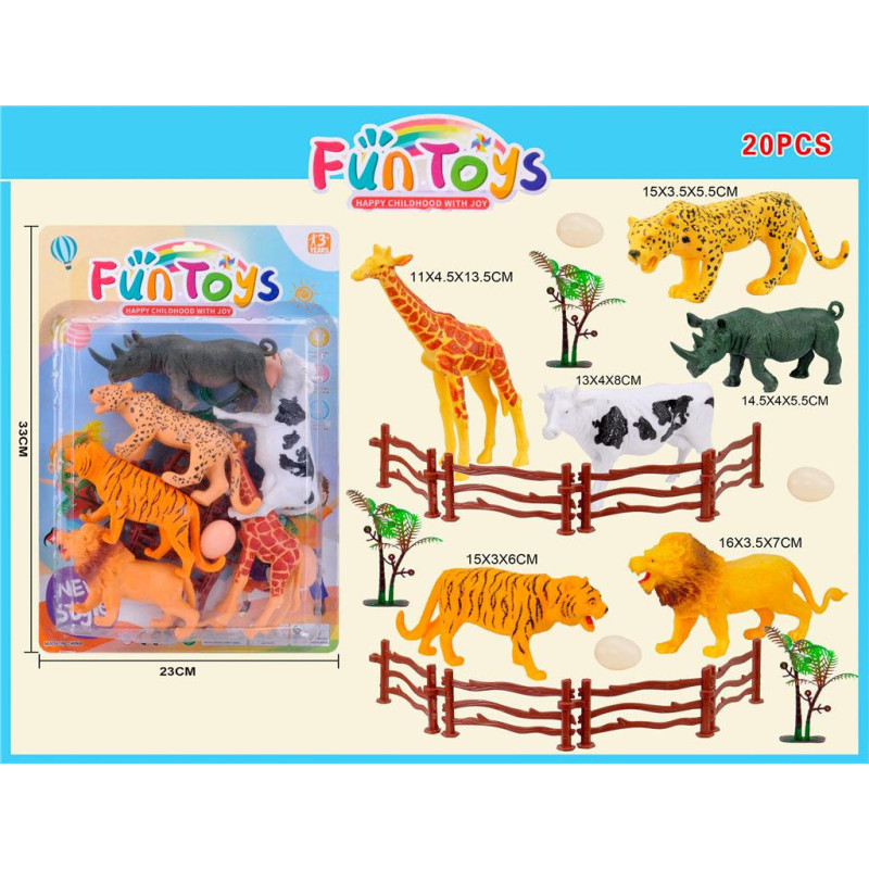 Wild Animals with Accessories Toy Set for Safari Fun Wild Animals with Accessories Toy Set for Safari Fun