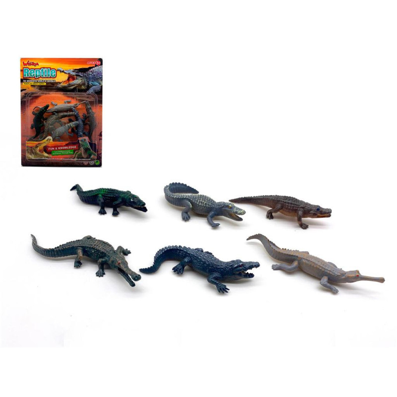4-Inch Crocodile Toy Set 6pcs for Jungle Play 4-Inch Crocodile Toy Set 6pcs for Jungle Play