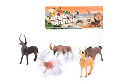 Jungle Animals Bucks Toy Set 6/Pkt for Safari Adventures