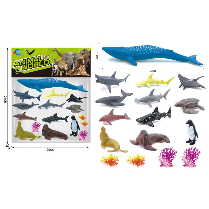 Animal World Marine with Seaweed Toy Set for Ocean Play Animal World Marine with Seaweed Toy Set for Ocean Play