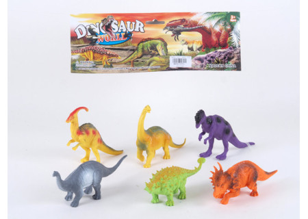 Dinosaur World Toy Set 6/pckt for Prehistoric Adventures