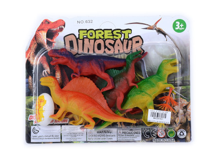 Forest Dinosaur with Tree Toy Set for Prehistoric Play