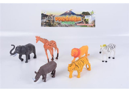 Wild Animals Toy Set 6/Pckt 8 Inch for Safari Adventures