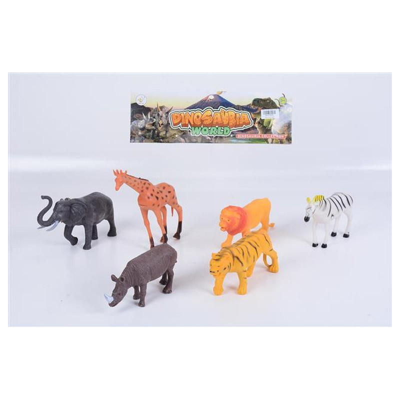 Wild Animals Toy Set 6/Pckt 8 Inch for Safari Adventures Wild Animals Toy Set 6/Pckt 8 Inch for Safari Adventures
