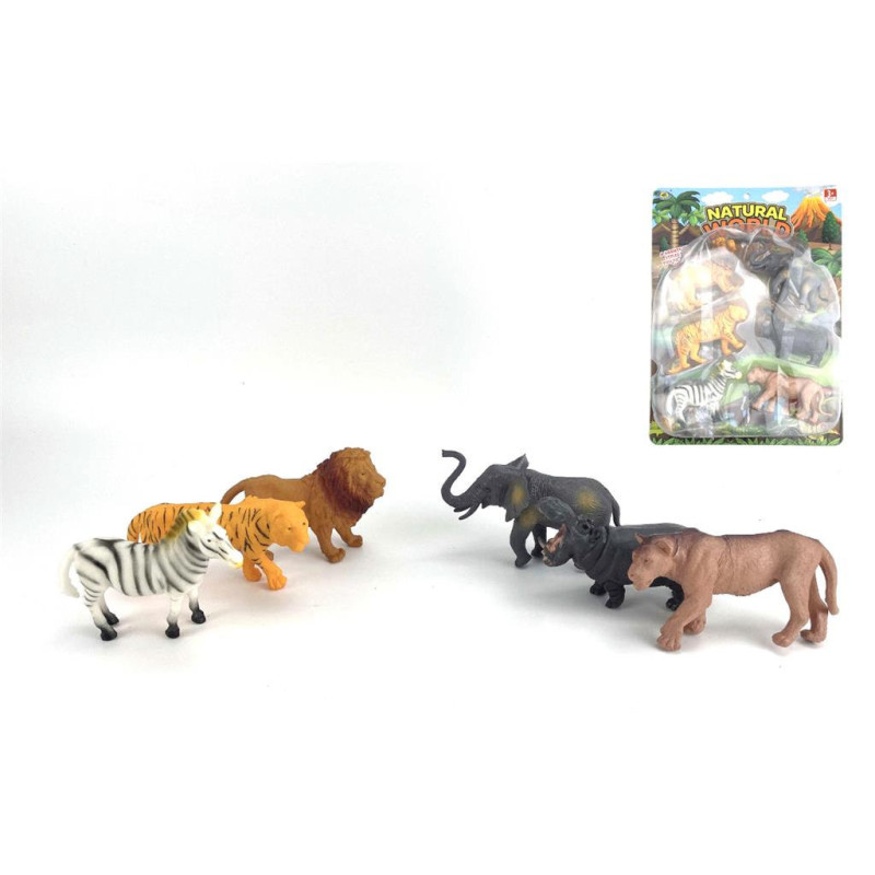 Wild Animals Toy Set Large 6pcs for Safari Fun Wild Animals Toy Set Large 6pcs for Safari Fun