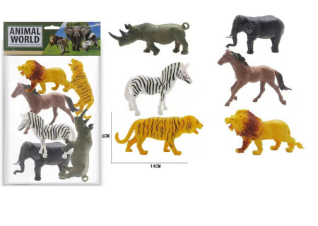 Wild Animals Toy Set 6pcs for Safari Fun