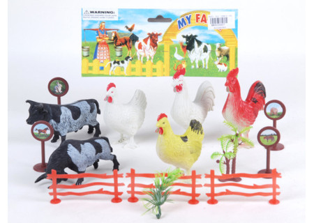 Farm Animals Chickens Toy Set for Farm Play