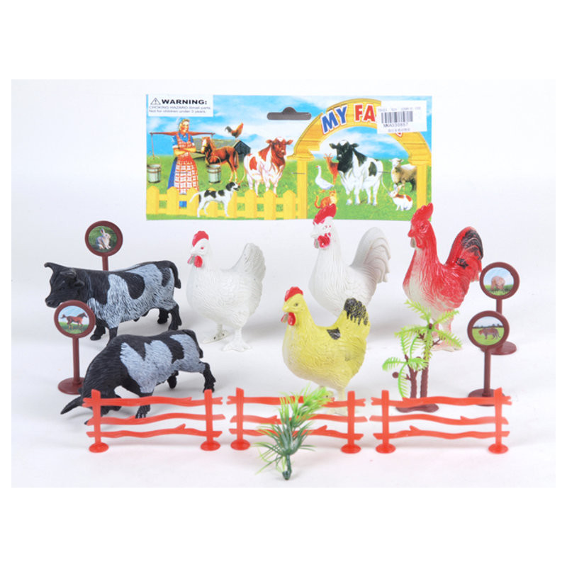 Farm Animals Chickens Toy Set for Farm Play