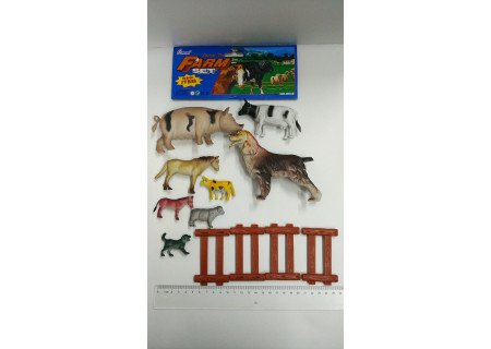 Farm Animals with Fence Toy Set for Creative Play