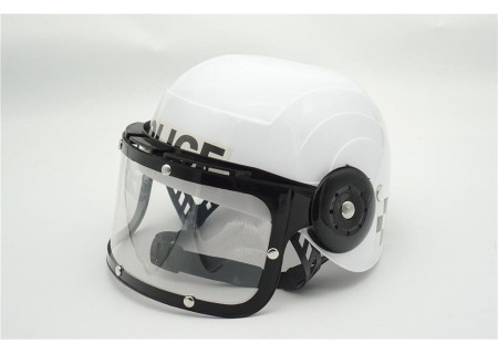 Police Helmet with Visor 25cm for Costume Play
