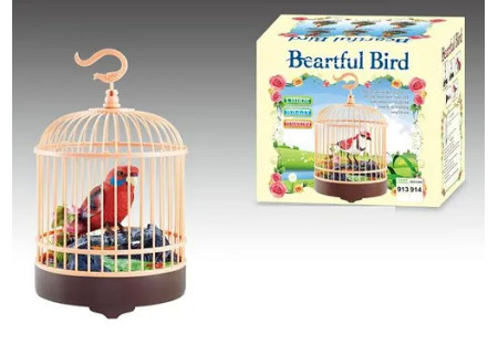 Interactive Bird in Cage with Sound